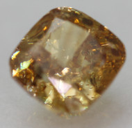 0.46 Carat Fancy Intense Brownish Orange Cushion Natural Earth Mined Loose Diamond For Ring 4.34X4.14mm *360 VID & PICS