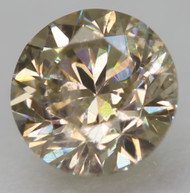 0.50 CARAT YELLOW BROWN SI2 ROUND BRILLIANT NATURAL EARTH MINED LOOSE DIAMOND 4.84MM *360 PROFESSIONAL VIDEO & PICTURES