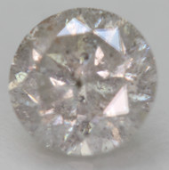 1.31 CARAT LIGHT GRAY ROUND BRILLIANT NATURAL EARTH MINED LOOSE DIAMOND FOR RING 6.75MM *360 REAL VIDEO & PICTURES