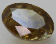 0.64 Carat Fancy Vivid Brownish Yellow Oval Natural Earth Mined Loose Diamond For Ring 5.99X4.41mm *360 VIDEO & PICTURES