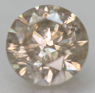 0.56 Carat Light Brown Round Brilliant Natural Earth Mined Loose Diamond For Ring 5.16mm *360 REAL VIDEO & PICTURES