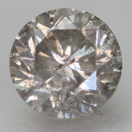 0.47 Carat Fancy Silver SI3 Round Brilliant Natural EARTH MINED Loose Diamond 4.76mm *360 PROFESSIONAL VIDEO & PICTURES
