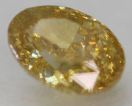 0.37 Carat Fancy Intense Yellow SI2 Oval Natural EARTH MINED Loose Diamond 5.25X3.70mm *360 REAL VIDEO & PICTURES