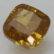 0.36 Carat Fancy Vivid Yellow Cushion Natural Earth Mined Loose Diamond For Ring 3.93X3.90mm *360 REAL VIDEO & PICTURES