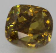 0.30 Carat Brown Yellow SI2 Cushion Natural EARTH MINED Loose Diamond 3.86X3.61mm *360 PROFESSIONAL VIDEO & PICTURES
