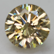 Certified 1.00 Carat Fancy Intense Brownish Yellow VVS1 Round Brilliant Natural Loose Diamond 6.48mm  *360 VID & PICS