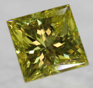 0.45 CARAT CANARY YELLOW SI2 PRINCESS NATURAL EARTH MINED LOOSE DIAMOND 4.30X4.15MM *REAL IS RARE, REAL IS A DIAMOND