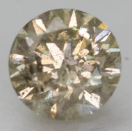 0.51 Carat Fancy Intense Yellowish Brown Round Brilliant Natural Earth Mined Loose Diamond For Ring 5.05mm * VID & PICS