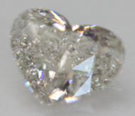 Certified 0.63 Carat F Color SI1 Heart Shape Natural EARTH MINED Loose Diamond For Ring 6.43x5.41mm  *360 VIDEO & IMAGES