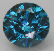 CERTIFIED 0.90 CARAT VIVID BLUE VS2 ROUND BRILLIANT NATURAL EARTH MINED LOOSE DIAMOND 6.07MM  *360 REAL VIDEO & IMAGES