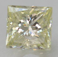 0.54 Carat Light Yellow SI2 Princess Natural EARTH MINED Loose Diamond 4.33X4.22mm *360 PROFESSIONAL VIDEO & PICTURES