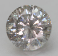 1.36 CARAT FANCY SILVER SI3 ROUND BRILLIANT NATURAL EARTH MINED LOOSE DIAMOND 6.88MM *360 PROFESSIONAL VIDEO & PICTURES