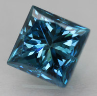CERTIFIED 0.58 CARAT VIVID BLUE VS1 PRINCESS NATURAL EARTH MINED LOOSE DIAMOND 4.45X4.32MM *360 REAL IMAGES & VIDEO