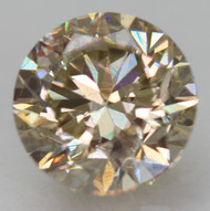 CERTIFIED 1.01 CARAT YELLOW BROWN VVS2 ROUND BRILLIANT NATURAL EARTH MINED LOOSE DIAMOND 6.15MM  * REAL IMAGES & VIDEO