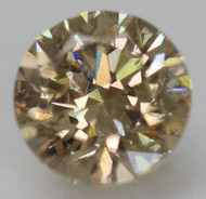 CERTIFIED 1.14 CARAT YELLOW BROWN VVS2 ROUND BRILLIANT NATURAL EARTH MINED LOOSE DIAMOND 6.53MM  * REAL IMAGES & VIDEO