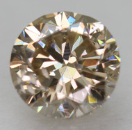 Certified 0.63 Carat Natural Fancy Yellowish Brown VS2 Round Brilliant Natural MINED Diamond 5.34mm  *REAL PICS & VIDEO