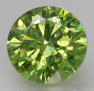 CERTIFIED 1.26 CARAT VIVID GREEN VS2 ROUND BRILLIANT NATURAL EARTH MINED LOOSE DIAMOND 6.91MM  *360 REAL IMAGES & VIDEO