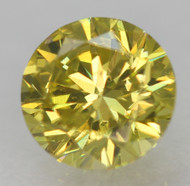 0.20 CARAT CANARY YELLOW VS2 ROUND BRILLIANT NATURAL EARTH MINED LOOSE DIAMOND 3.73MM *360 REAL VIDEO & PICTURES