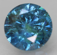 0.85 CARAT FANCY VIVID BLUE SI3 ROUND BRILLIANT NATURAL EARTH MINED LOOSE DIAMOND 6.02MM *360 REAL VIDEO & PICTURES
