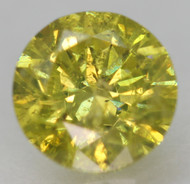 0.54 CARAT CANARY YELLOW SI2 ROUND BRILLIANT NATURAL EARTH MINED LOOSE DIAMOND 5.16MM *360 REAL VIDEO & PICTURES