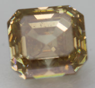 CERTIFIED 1.21 CARAT BROWN YELLOW VS2 ASSCHER CUT NATURAL EARTH MINED LOOSE DIAMOND 5.79X5.42MM  *360 IMAGES & VIDEO