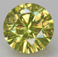 CERTIFIED 0.66 CARAT YELLO GREEN VVS2 ROUND BRILLIANT NATURAL EARTH MINED LOOSE DIAMOND 5.63MM  *360 REAL IMAGES & VIDEO