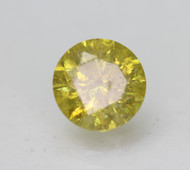 0.11 Carat Fancy Intense Greenish Yellow SI2 Round Brilliant Natural EARTH MINED Loose Diamond 3.03mm *REAL IS A DIAMOND