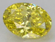 CERTIFIED 0.52 CARAT CANARY YELLOW VVS1 OVAL NATURAL EARTH MINED LOOSE DIAMOND 6.28X4.63MM  *360 REAL IMAGES & VIDEO