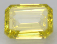 CERTIFIED 0.92 CARAT CANARY YELLOW VVS2 EMERALD NATURAL EARTH MINED LOOSE DIAMOND 6.57X4.8MM  *360 REAL IMAGES & VIDEO