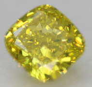 CERTIFIED 1.07 CARAT CANARY YELLOW VVS2 CUSHION SHAPE NATURAL EARTH MINED LOOSE DIAMOND 5.84X5.65MM * REAL PICS & VIDEO