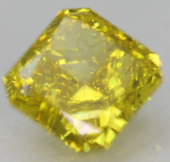 CERTIFIED 1.18 CARAT CANARY YELLOW VVS2 RADIANT NATURAL EARTH MINED LOOSE DIAMOND 6.03X5.76MM  *360 REAL IMAGES & VIDEO