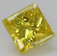 CERTIFIED 1.14 CARAT CANARY YELLOW VS1 PRINCESS NATURAL EARTH MINED LOOSE DIAMOND 5.72X5.64MM *360 REAL IMAGES & VIDEO