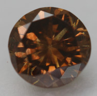 0.63 CARAT ORANGY BROWN VVS2 ROUND BRILLIANT NATURAL EARTH MINED LOOSE DIAMOND 5.38MM *360 PROFESSIONAL IMAGES & VIDEO