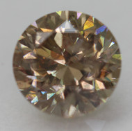 0.75 CARAT YELLOW BROWN VS1 ROUND BRILLIANT NATURAL EARTH MINED LOOSE DIAMOND 5.66MM *360 PROFESSIONAL IMAGES & VIDEO