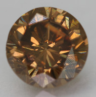 0.66 CARAT YELLOW BROWN VS1 ROUND BRILLIANT NATURAL EARTH MINED LOOSE DIAMOND 5.5MM *360 PROFESSIONAL IMAGES & VIDEO