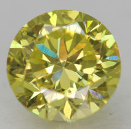 0.54 CARAT CANARY YELLOW VVS2 ROUND BRILLIANT NATURAL EARTH MINED LOOSE DIAMOND 5.01MM *360 PROFESSIONAL IMAGES & VIDEO