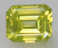 0.41 CARAT CANARY YELLOW VVS2 RADIANT NATURAL EARTH MINED LOOSE DIAMOND 4.54X3.83MM *360 PROFESSIONAL IMAGES & VIDEO