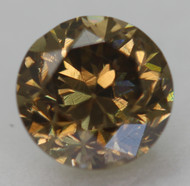 0.52 CARAT YELLOW BROWN VVS2 ROUND BRILLIANT NATURAL EARTH MINED LOOSE DIAMOND 4.85MM *360 PROFESSIONAL IMAGES & VIDEO