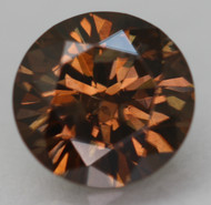 0.68 Carat Fancy Vivid Brown SI2 Round Brilliant Natural EARTH MINED Loose Diamond 5.72mm *360 REAL IMAGES & VIDEO