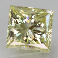 0.49 CARAT FANCY YELLOW VS1 PRINCESS NATURAL EARTH MINED LOOSE DIAMOND 4.38X4.29MM *360 PROFESSIONAL IMAGES & VIDEO