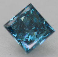 0.49 CARAT FANCY VIVID BLUE VS2 PRINCESS NATURAL EARTH MINED LOOSE DIAMOND 4.38X4.16MM *360 PROFESSIONAL IMAGES & VIDEO