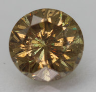 0.62 CARAT YELLOW BROWN VS2 ROUND BRILLIANT NATURAL EARTH MINED LOOSE DIAMOND 5.3MM *360 PROFESSIONAL IMAGES & VIDEO