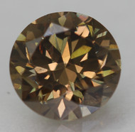 0.46 CARAT YELLOW BROWN VVS2 ROUND BRILLIANT NATURAL EARTH MINED LOOSE DIAMOND 4.93MM *360 PROFESSIONAL IMAGES & VIDEO