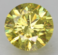0.51 CARAT CANARY YELLOW VS2 ROUND BRILLIANT NATURAL EARTH MINED LOOSE DIAMOND 5.05MM *360 PROFESSIONAL IMAGES & VIDEO