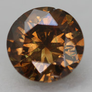 0.50 CARAT YELLOW BROWN VS1 ROUND BRILLIANT NATURAL EARTH MINED LOOSE DIAMOND 5.35MM *360 PROFESSIONAL IMAGES & VIDEO