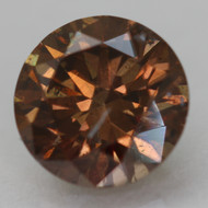 0.64 CARAT ORANGY BROWN SI2 ROUND BRILLIANT NATURAL EARTH MINED LOOSE DIAMOND 5.55MM *360 PROFESSIONAL IMAGES & VIDEO