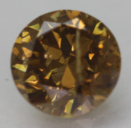 0.50 Carat Fancy Vivid Yellowish Brown SI2 Round Brilliant Natural EARTH MINED Loose Diamond 5.04mm *360 PICS & VIDEO