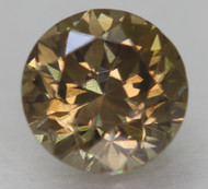 0.52 CARAT YELLOW BROWN VVS2 ROUND BRILLIANT NATURAL EARTH MINED LOOSE DIAMOND 4.89MM *360 PROFESSIONAL IMAGES & VIDEO