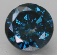 0.60 CARAT VIVID BLUE SI2 ROUND BRILLIANT NATURAL EARTH MINED LOOSE DIAMOND 5.42MM *360 PROFESSIONAL IMAGES & VIDEO