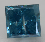 0.46 CARAT VIVID BLUE PRINCESS NATURAL EARTH MINED LOOSE DIAMOND FOR RING 4.14X3.93MM *360 PROFESSIONAL IMAGES & VIDEO